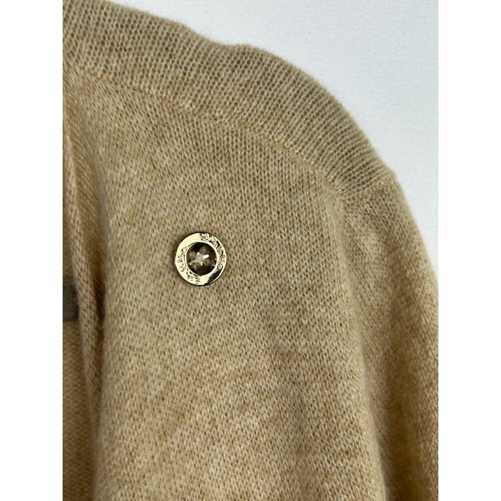 Lilly Pulitzer Cashmere Wrap Cardigan Sweater Jumper Womens Medium Beige - Picture 7 of 10